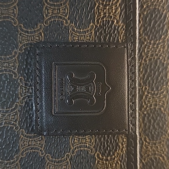 Celine Macadam Wallet in Coated Canvas, Blue/Brown - Picture 11 of 12